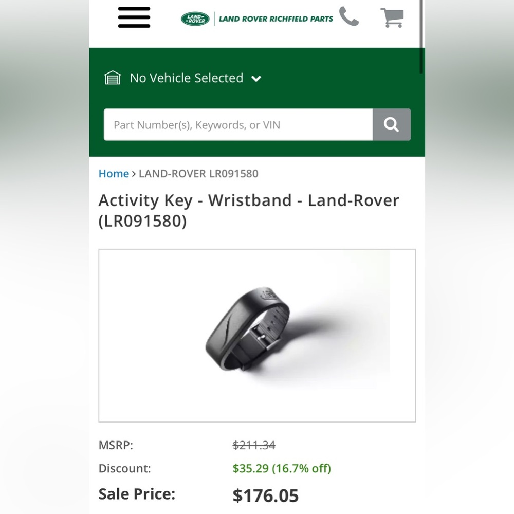 Activity Key - Wristband - Land-Rover